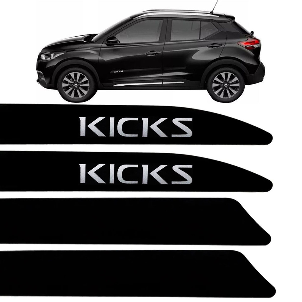 Jogo Friso Lateral Kicks 2017 Até 2024 Modelo Facão Preto Premium