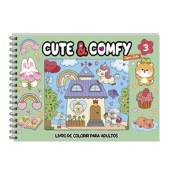 Cute & Comfy Super Extra Edição 03 - Livro de Colorir Adulto - Capa Dura Holográfica