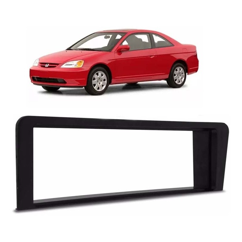 Moldura Painel 1 Din Honda Civic 2004 Radio Cd Player Som em Oferta na Shopee