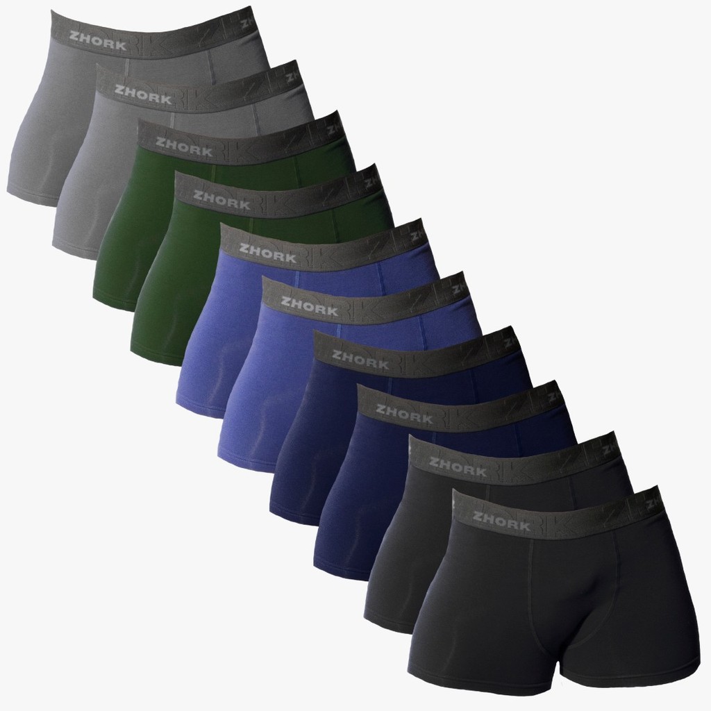 Kit 10 Cuecas Box Boxer Plus Size Extra Grande G1 G2 G3 G4 820-K10-C1 em Oferta na Shopee