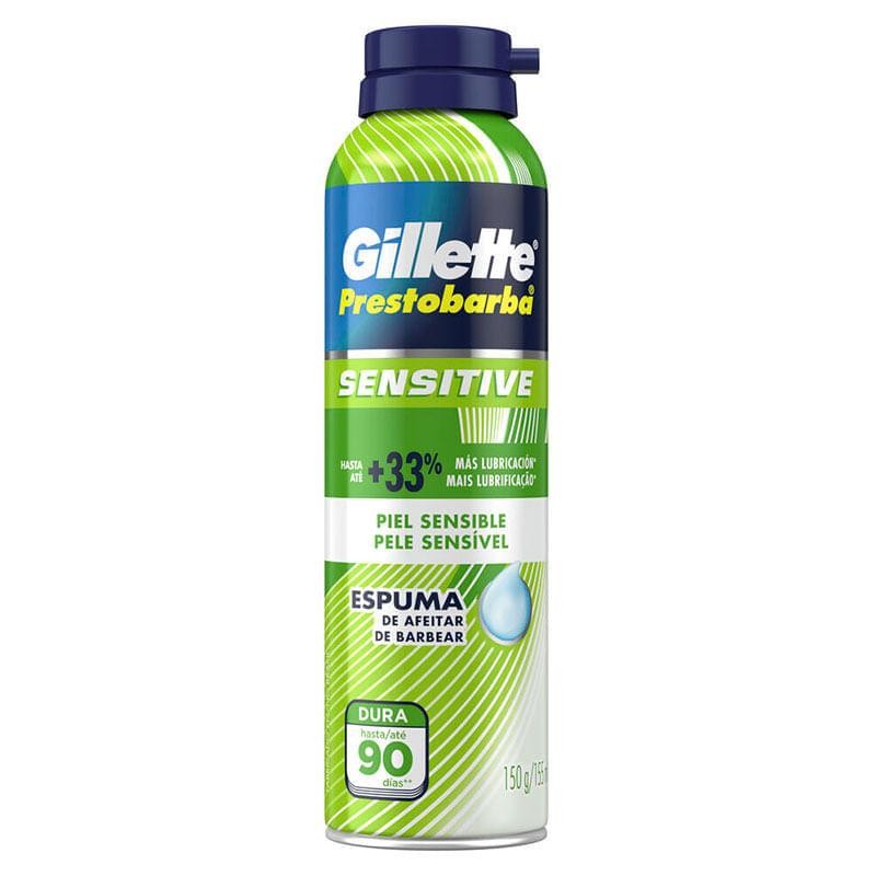 Espuma de Barbear Gillette Prestobarba Senstive para Pele Sensível 155ml em Oferta na Shopee