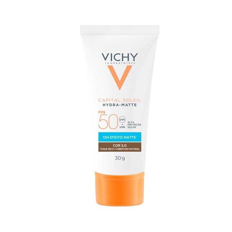 Protetor Solar Facial Vichy Hydra-Matte FPS50 Cor 5.0 30g em Oferta na Shopee