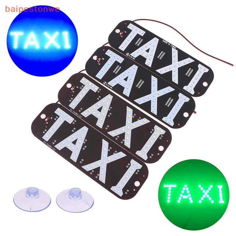 [baipestonwe] Acessórios Para Carro Táxi Pára-Brisas Vazio Placa De Licença Lâmpada Indicadora Sinal Colorido LED Brisa