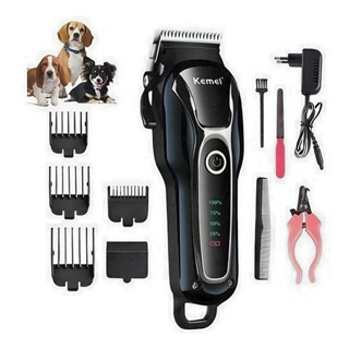 Máquina de Tosa Pet Kemei Profissional Recarregável Silenciosa Para Cães e Gatos em Oferta na Shopee