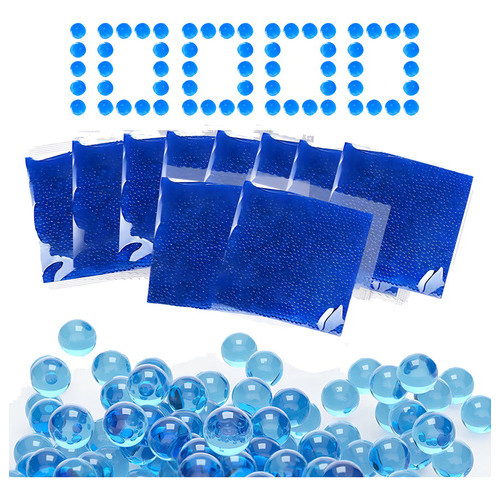10.000 Bolinhas De Gel Arminha Brinquedo Orbeez Decoração Cor Azul