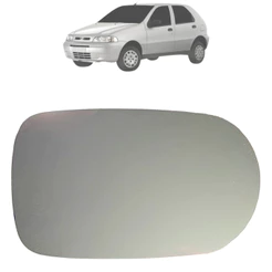 Lente Vidro Retrovisor Palio 2001 A 2003 + Base Original