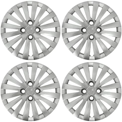 Calota Aro 14" cor Prata Modelo Gol/Voyage G5/G6 2014 (Jogo c/ 4 Calotas) Grid - 117CA-PTA-E