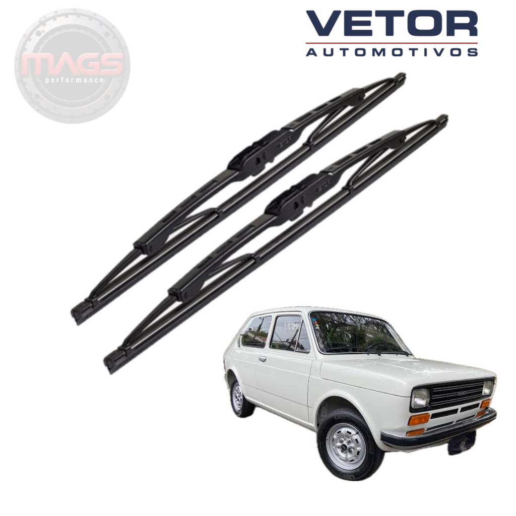Par Palhetas Dianteiras Premium Fiat 147 Limpador Para-brisa Original Vetor