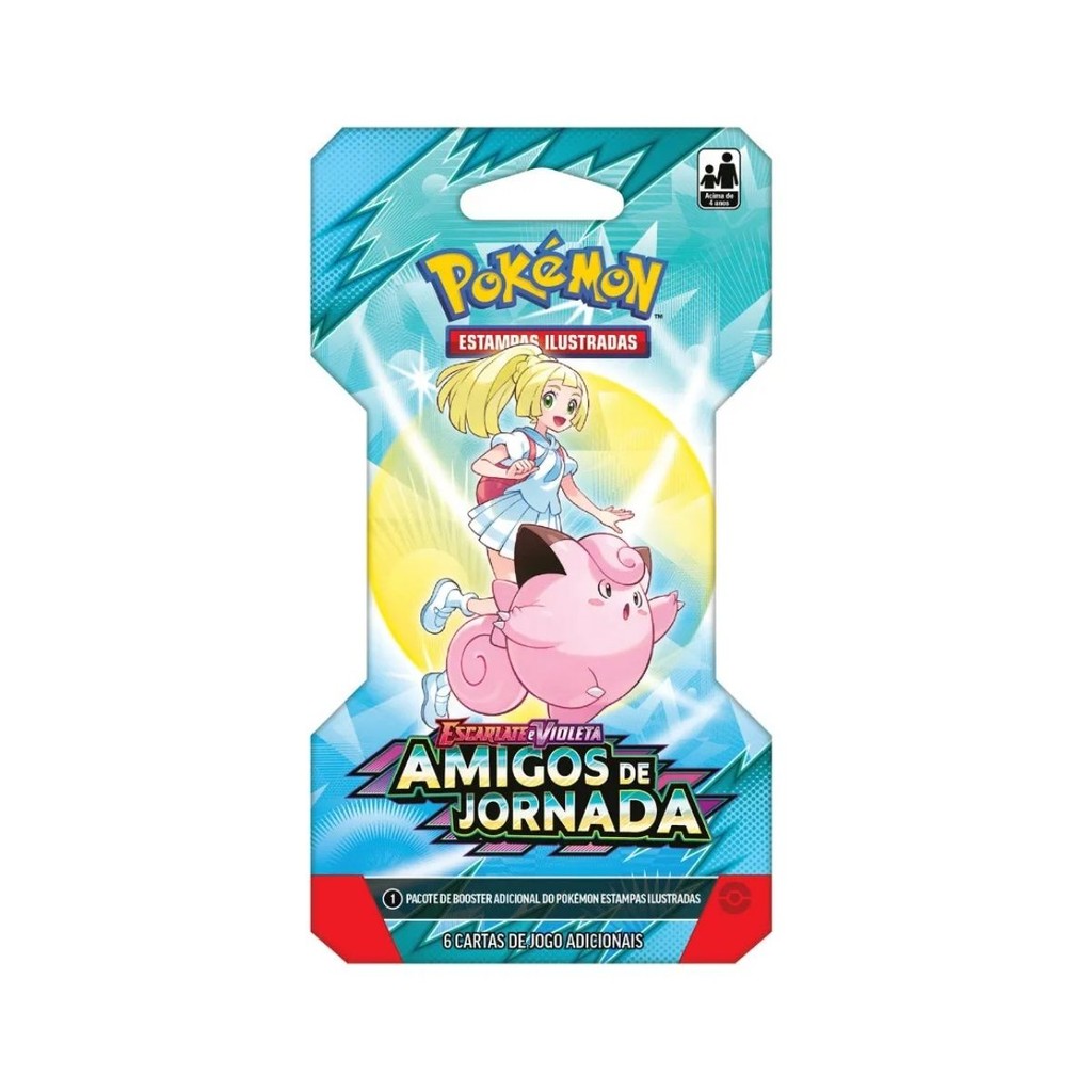 Blister Unitário Pokémon Escarlate e Violeta Amigos de Jornada TCG Coleção Geek Unidade Cartas Copag