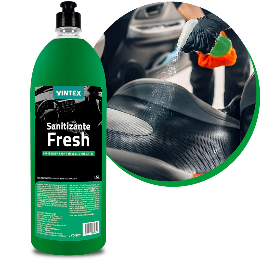Sanitizante Vintex Fresh Odorizador Vonixx Aromatizante Bactericida 1,5L