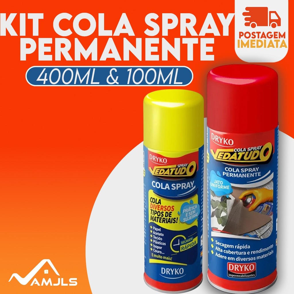 Cola Permanente Spray Para madeira, Tecidos, Borracha, Sapatos, Espuma , Artesan