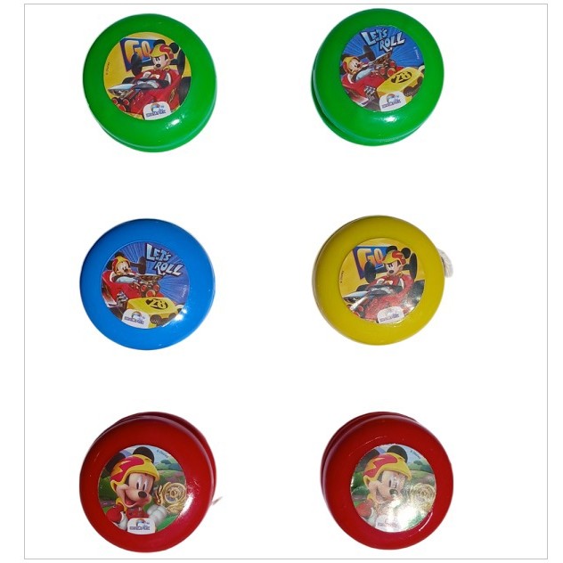 Brinquedo ioio Mickey Sobre Rodas C/6 Peças Brasilflex