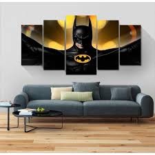 Quadro decorativo mosaico 5 peças Batman mdf