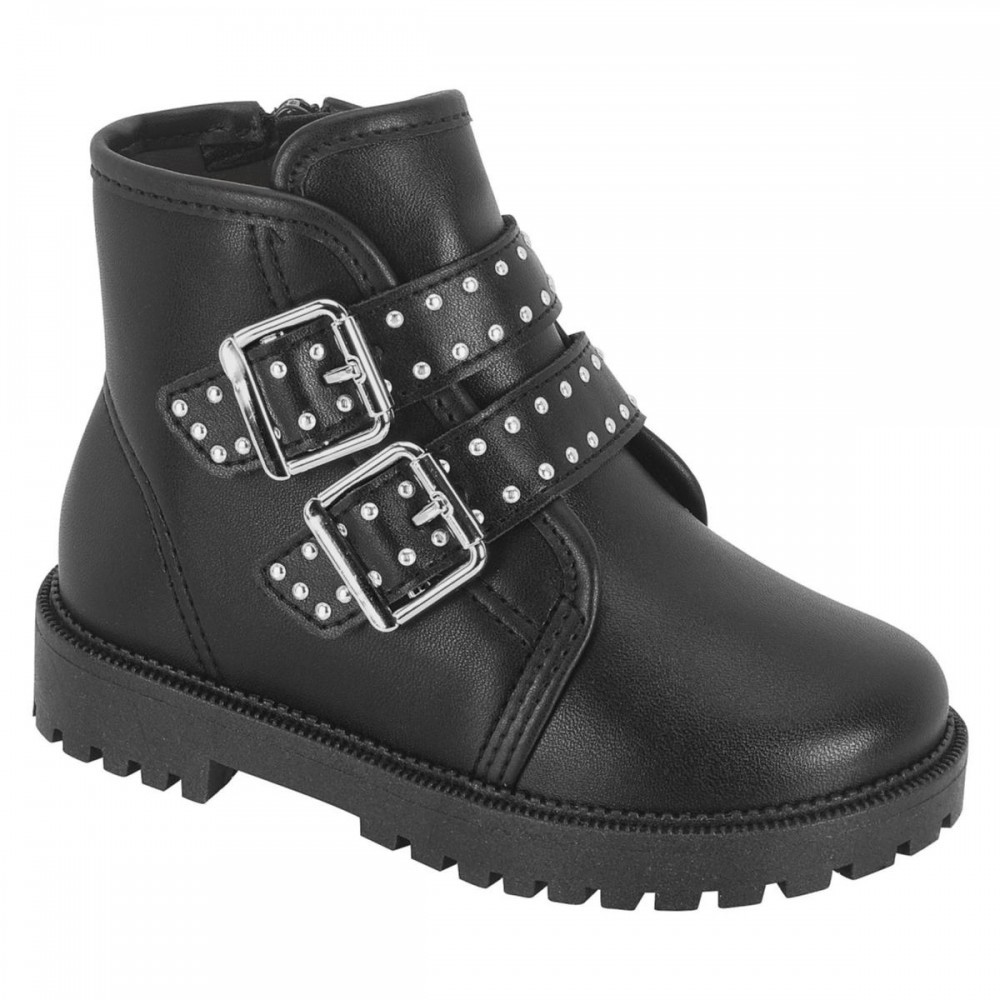 Bota Molekinha 2126.530 Coturno Cano Curto Tratorado Infantil