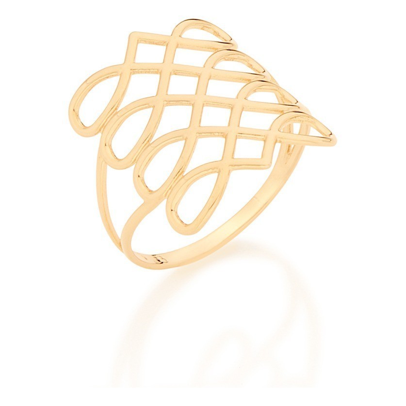 Anel Entrelaçados, Ondulados E Vazados. Rommanel 512567 em Oferta na Shopee