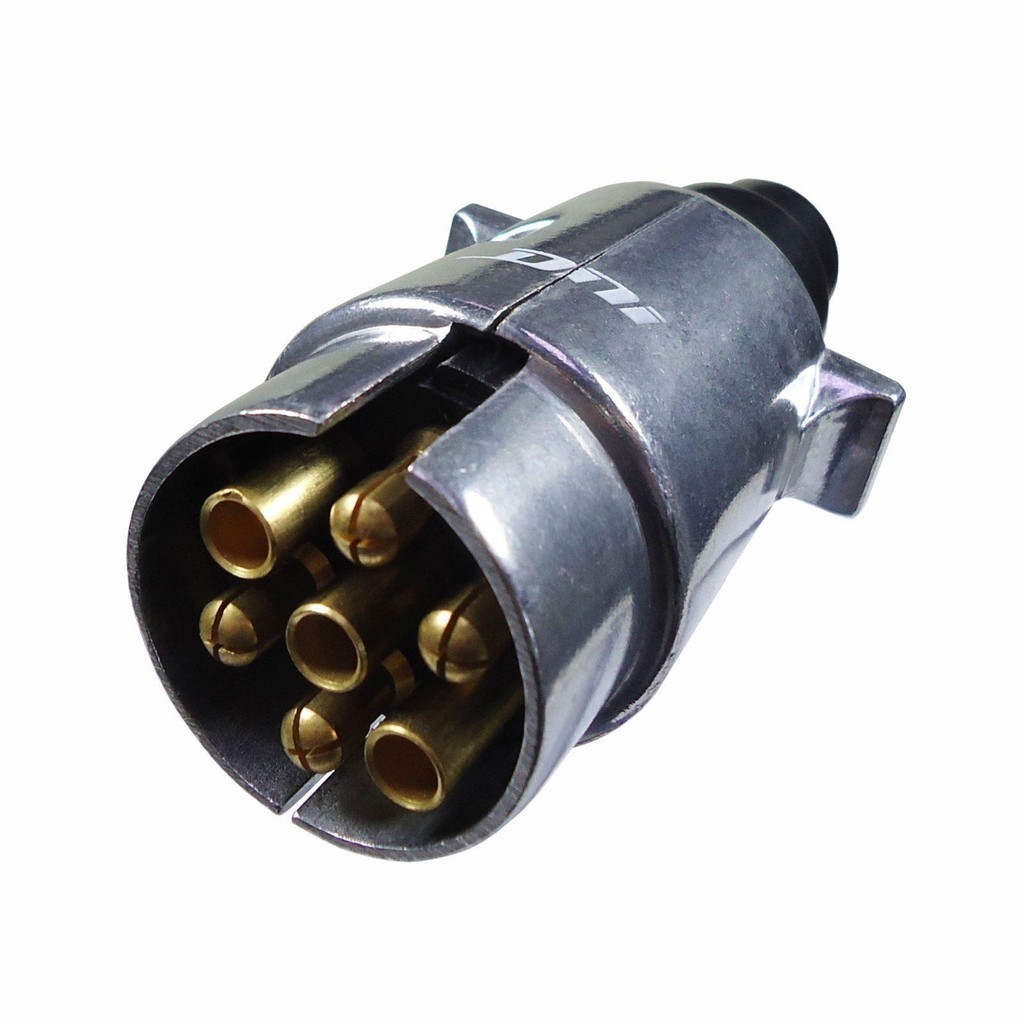 TOMADA ENGATE ALUMINIO MACHO 7 POLOS MOVEL REDONDA  POLARIZADA em Oferta na Shopee