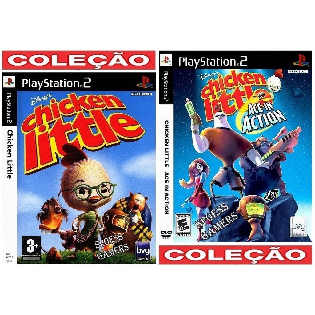 Disney's Chicken Little 1 E 2 Ps2 Coleção (2 Dvds) Patch