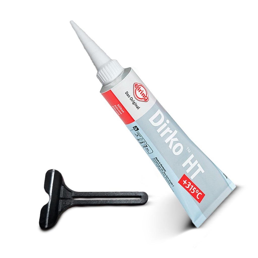 Cola Junta Silicone Alta Temperatura Dirko Ht +315°C Cinza