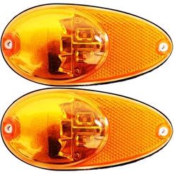 KIT 2 Lanterna Lateral Ônibus Bolha Pingão Dupla Função 5 Led BIVOLT