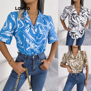 Lovito Blusa Casual Listrada Colorblock Padrão Para Mulheres LNL43015