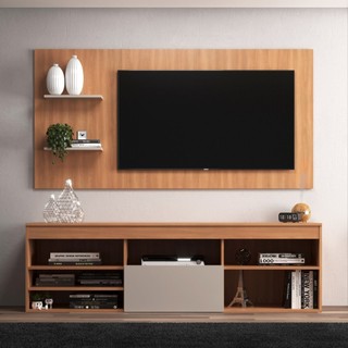 Rack com Painel para TV até 55 Polegadas 1 Porta Dakota Yescasa em Oferta na Shopee