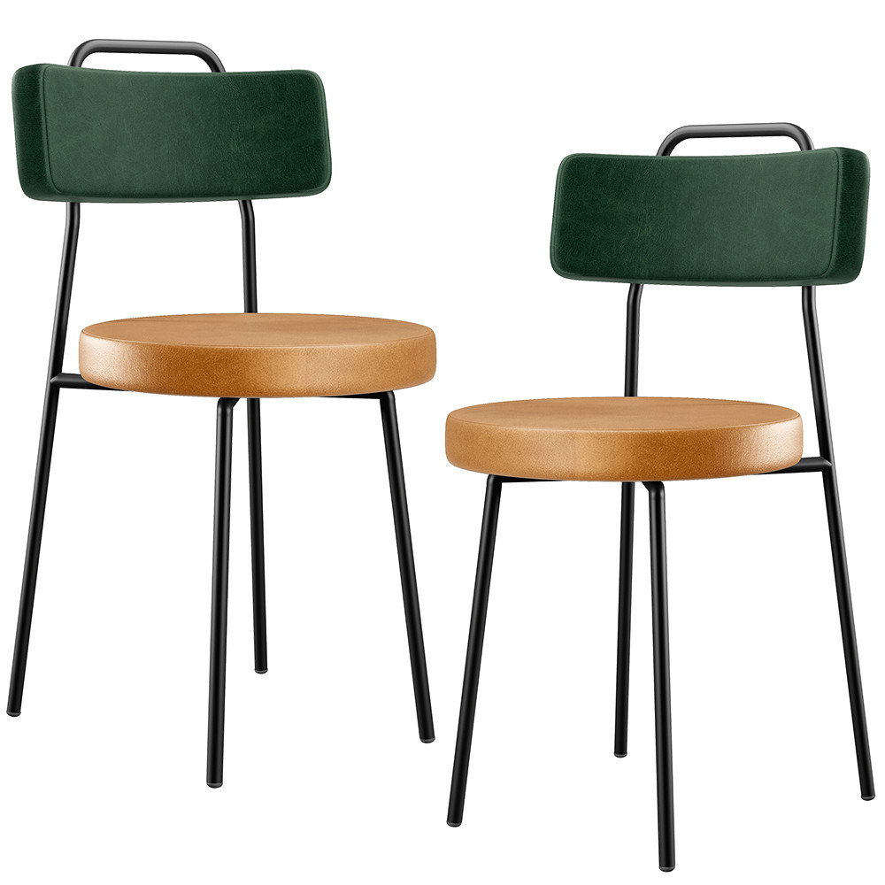 Kit 2 Cadeiras Cozinha Sala Jantar Barcelona L02 Facto Verde Musgo Couríssimo Whisky - Lyam Decor em Oferta na Shopee