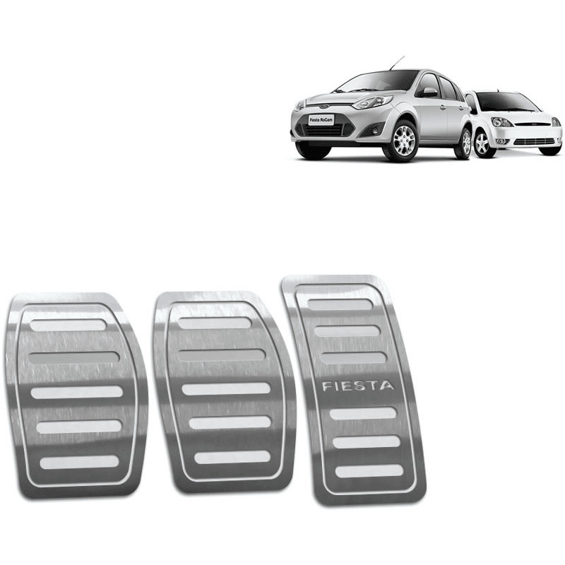 Pedaleira Fiesta 02/14 Manual Aço Inox - Não fura o pedal em Oferta na Shopee