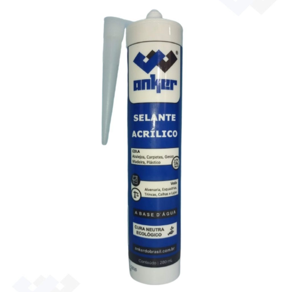 Silicone Branco - Selante Acrílico Base De Água Anker