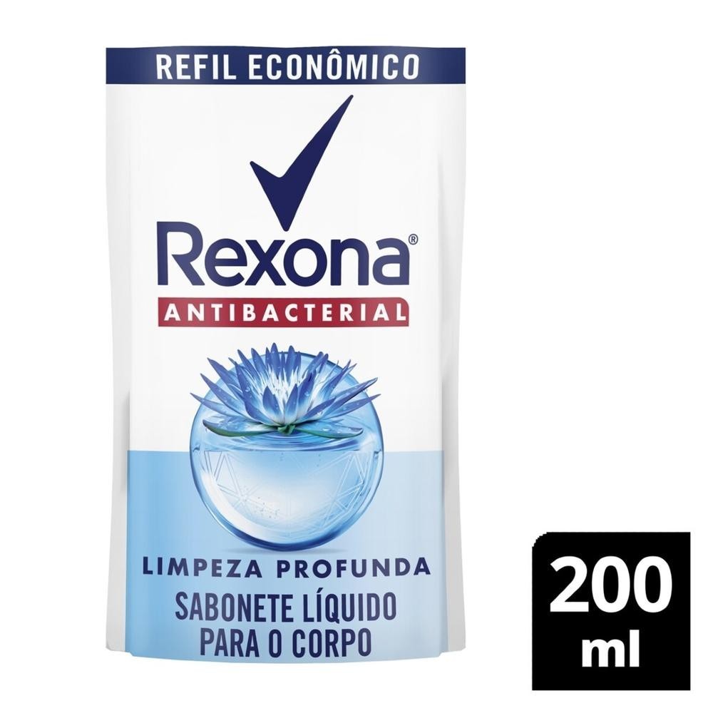 Sabonete Liquido Rexona Antibacterial Limpeza Profunda Refil 200ml em Oferta na Shopee