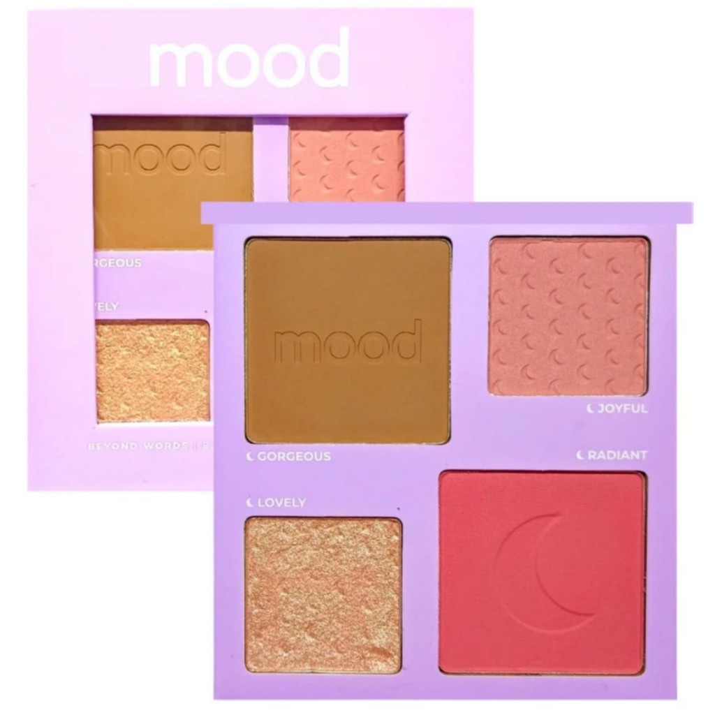 Paleta De Blush Contorno E Iluminador Mood Ruby Rose