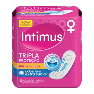 Absorvente Intimus Gel Tripla Protecao Extra Suave sem Abas 08 Unidades em Oferta na Shopee