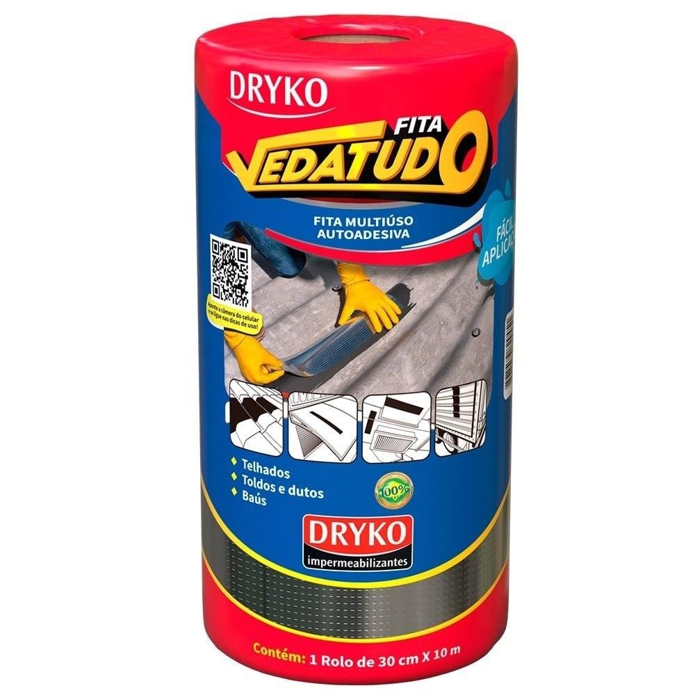 Vedatudo Fita Aluminizada Impermeabilizante Dryko 30cmx10m