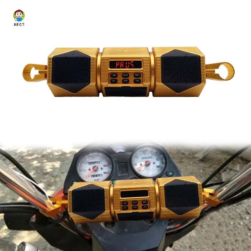 Motocicleta MP3 Player Guid Guidão Alto-Falante Música Bluetooth Rádio FM À Prova D'água Suporte Ajustável Bicicleta Áudio Estéreo 12V em Oferta na Shopee