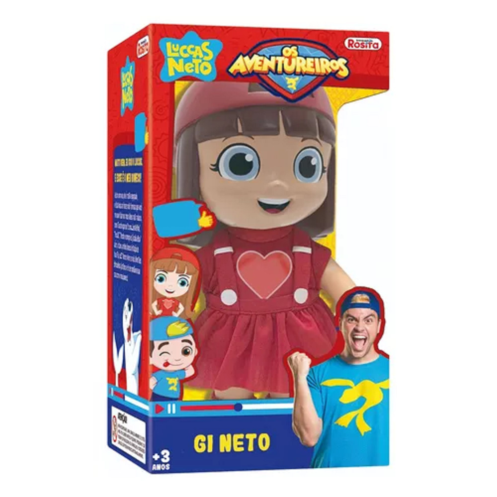 Boneca Gi Neto Aventureira Vermelha Rosita Ref- 1241