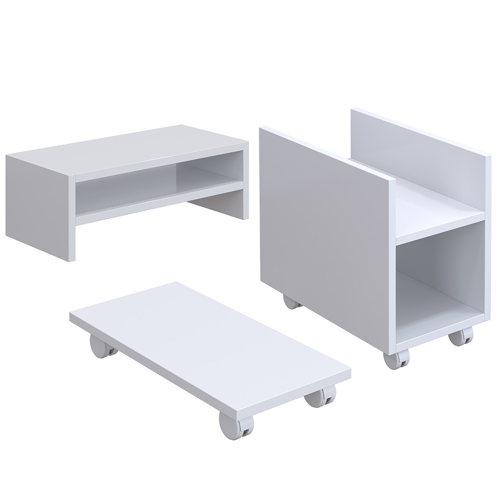 Kit Suporte Para Cpu Nobreak Guide Cyber e Suporte De Monitor Stand Lap L03 Branco - Lyam Decor em Oferta na Shopee