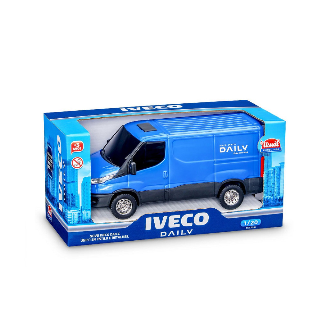 Brinquedo Van Iveco Daily Miniatura Meninos Usual Brinquedos