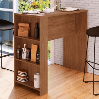 Bancada de Cozinha Luna 3 Prateleiras Freijó - Irm Móveis em Oferta na Shopee