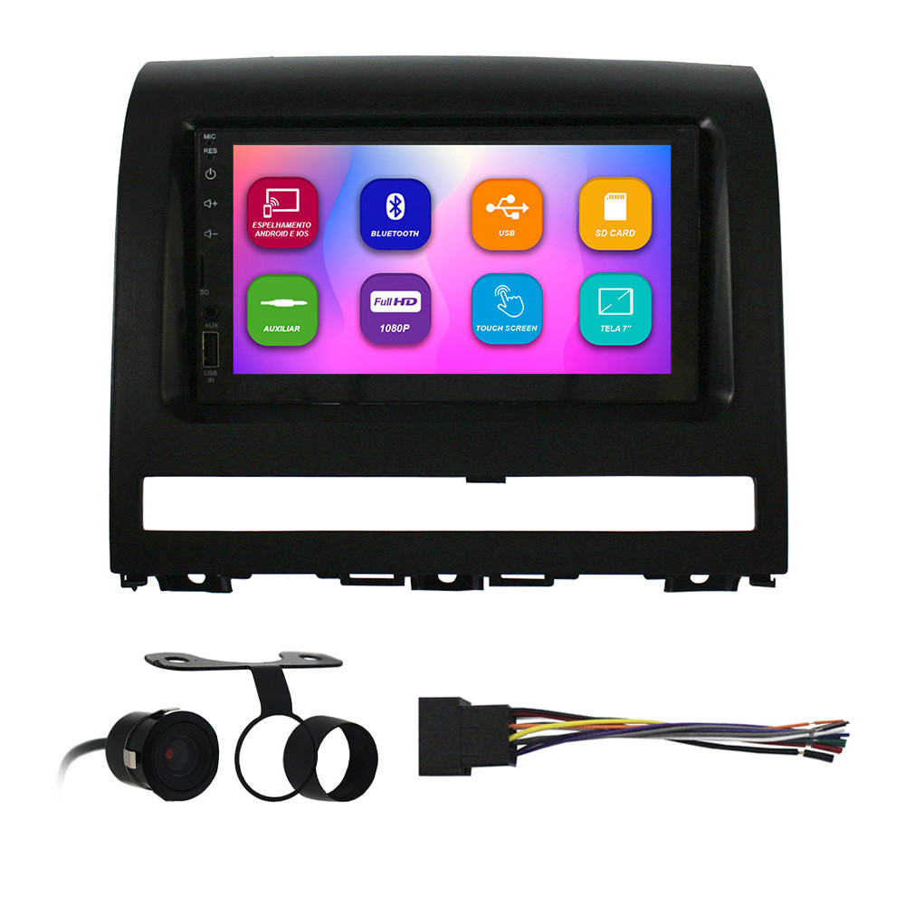 Kit Multimídia 7 Pol Palio 2003 04 A 2012 Weekend Strada Idea 2005 A 2012 Espelhamento Android Ios 2 Din Preto Camera Ré em Oferta na Shopee