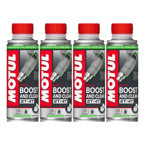 KIT MOTUL BOOST AND CLEAN MOTO 200ML 4 UNIDADES em Oferta na Shopee