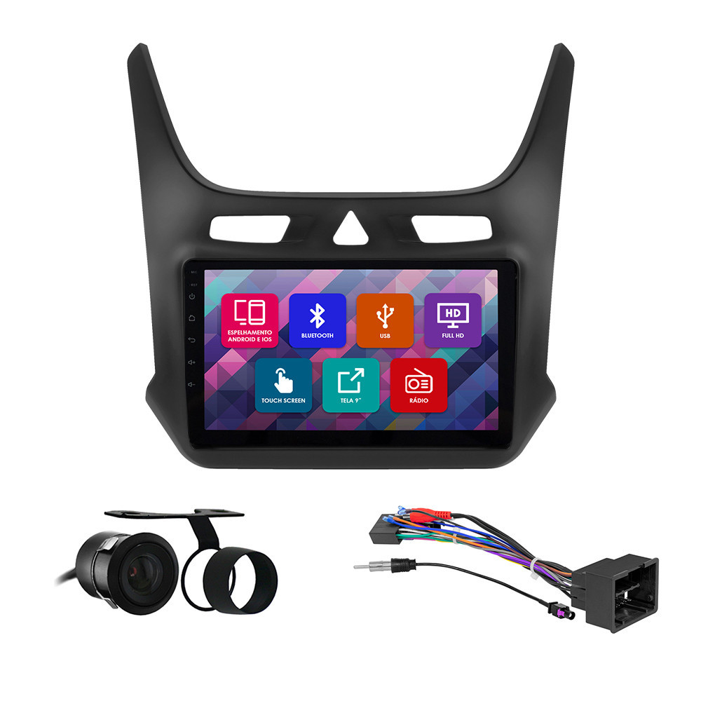 Kit Multimídia 9 Pol Cobalt 2012 13 14 15 16 17 18 19 20 2021 2022 2023 Espelhamento Android Ios 2 Din Grafite Camera Ré em Oferta na Shopee