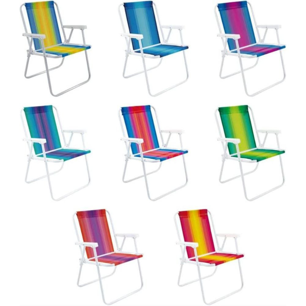 Cadeira De Praia MOR Alta de Ferro - Cores sortidas em Oferta na Shopee