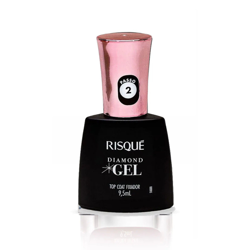Esmalte Risque diamond gel fixador top coat 9,5ml