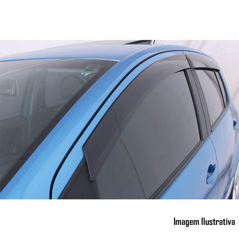 Calha Chuva Defletor Inteiriça Slim TG Poli VW Fox/ SpaceFox/ CrossFox 2004 em Diante - 4 Portas — imagem 2 de 2