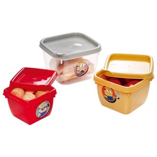 Kit 3 Potes Lancheira Passeio Meu Malvado Favorito Plasútil em Oferta na Shopee