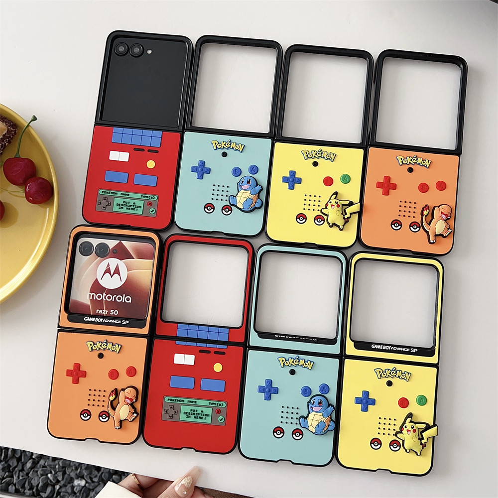 Capa Dobrável Para Telefone Pokémon Pikachu Compatível Com Motorola MOTO Razr 50 50Ultra Traseira