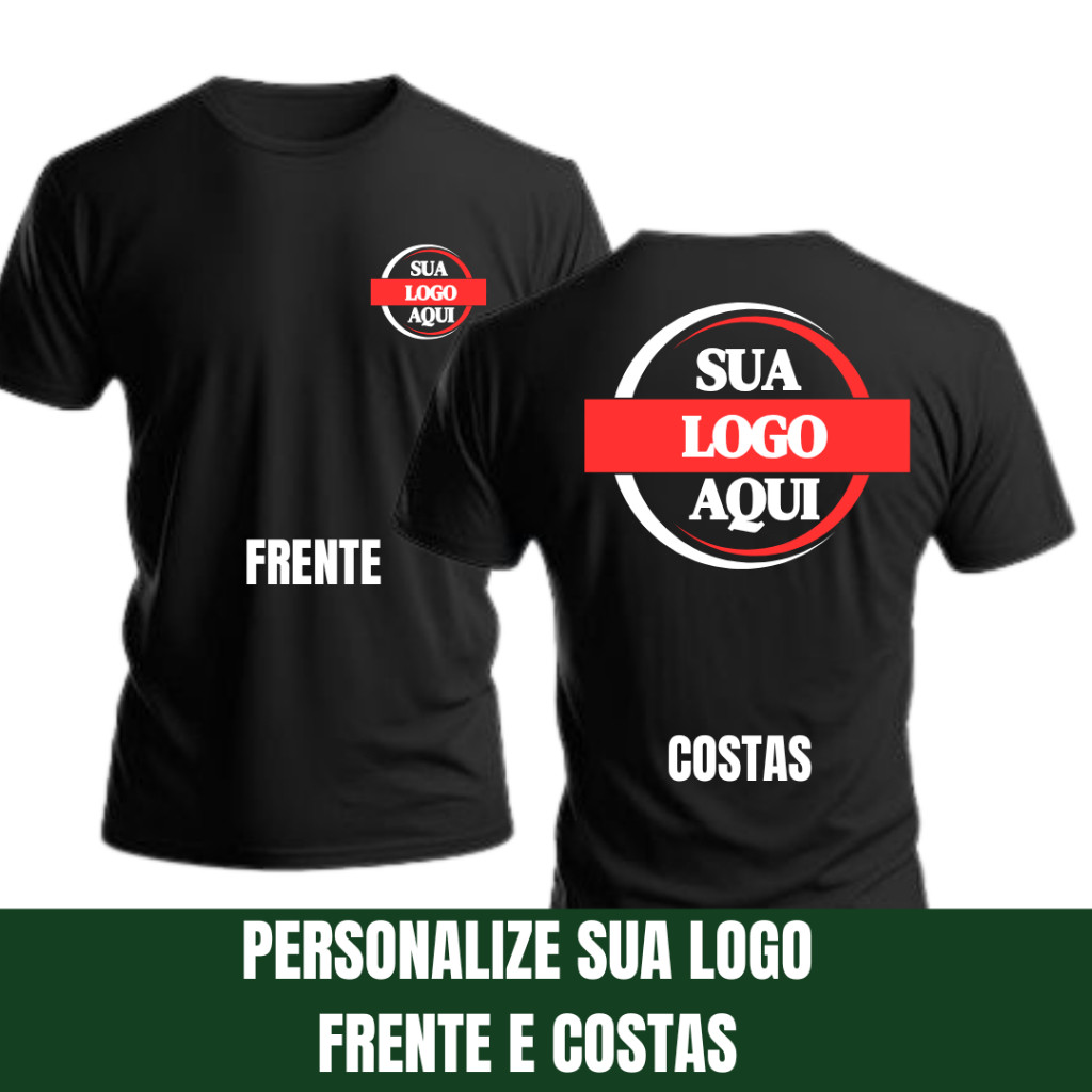 Camiseta Personalizada 100% Poliéster Unissex com Foto Nome Frase Estampa Exclusiva