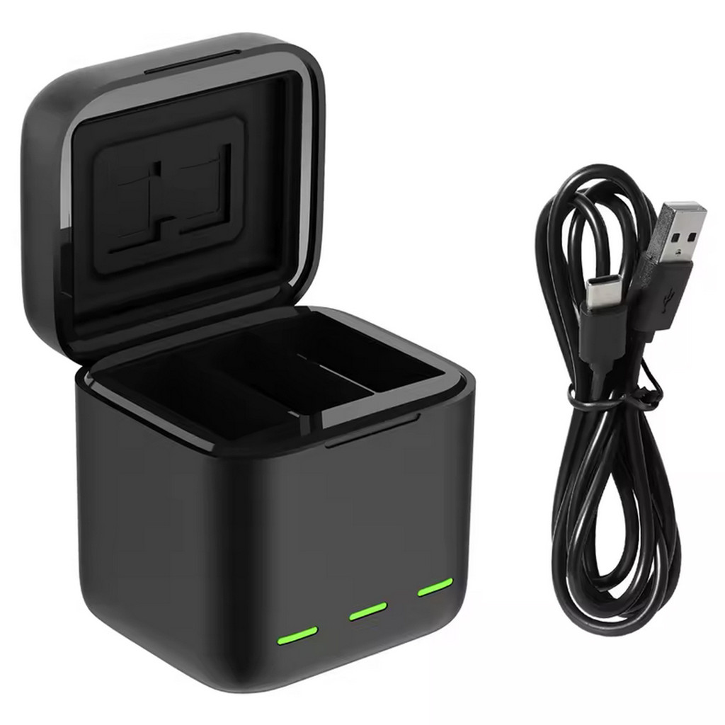 Carregador de Baterias Triplo para GoPro HERO13 Black