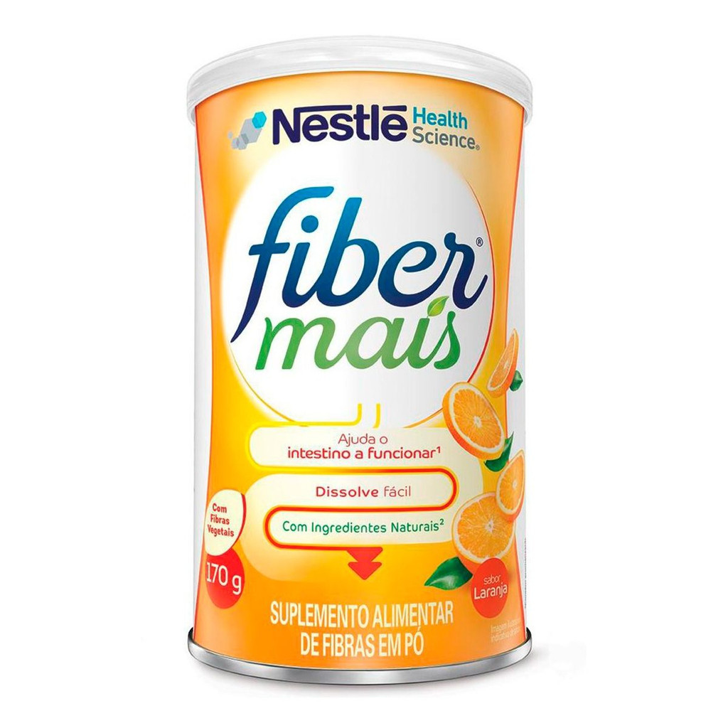 Suplemento Alimentar de Fibras Fibermais Sabor Laranja 170g