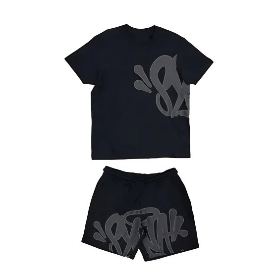 Conjunto Syna World Streetwear Camiseta e Bermuda Moletom Estampado