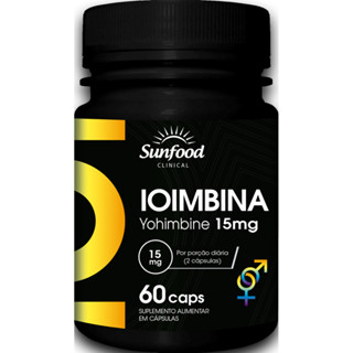 IOIMBINA YOHIMBINE 15MG 60 CAPS SUNFOOD CLINICAL em Oferta na Shopee